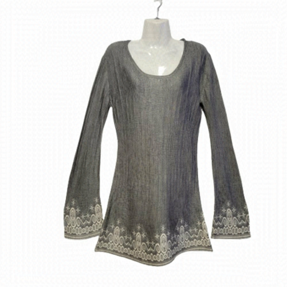 Esha Dresses & Skirts - Grey Dress Tunic Dress Long Sleeve Fall Winter Sweater Dress - One Size NEW